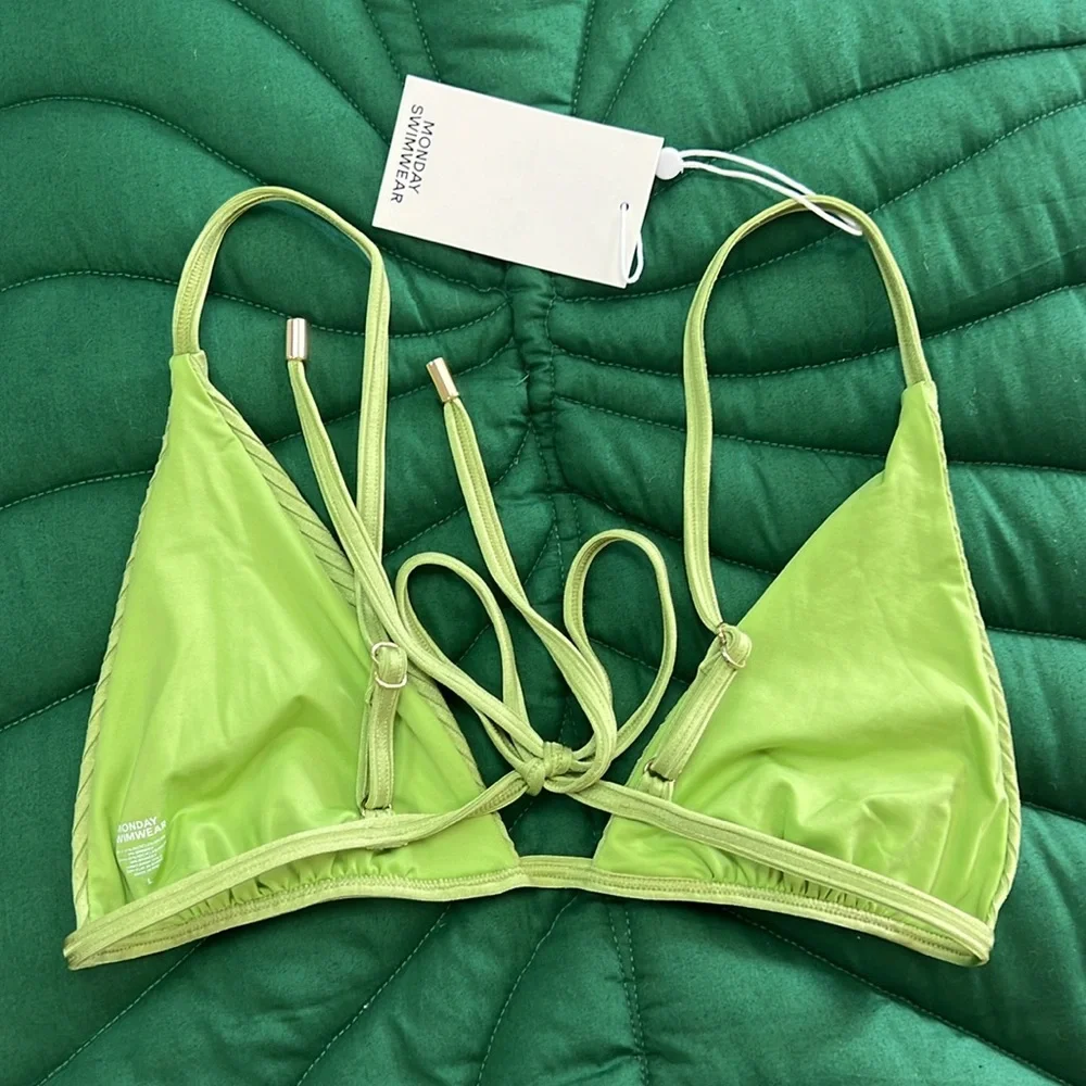 NWT Monday Swimwear Bikini set. Barbados Top (L), Argentina bottom (S). Pear